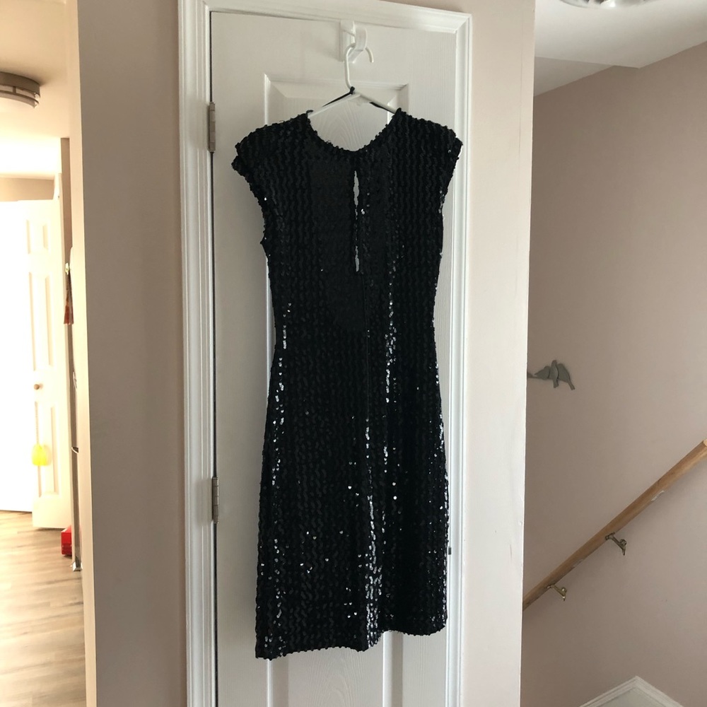 Black sequins backless dress by David Howard CLIMAX